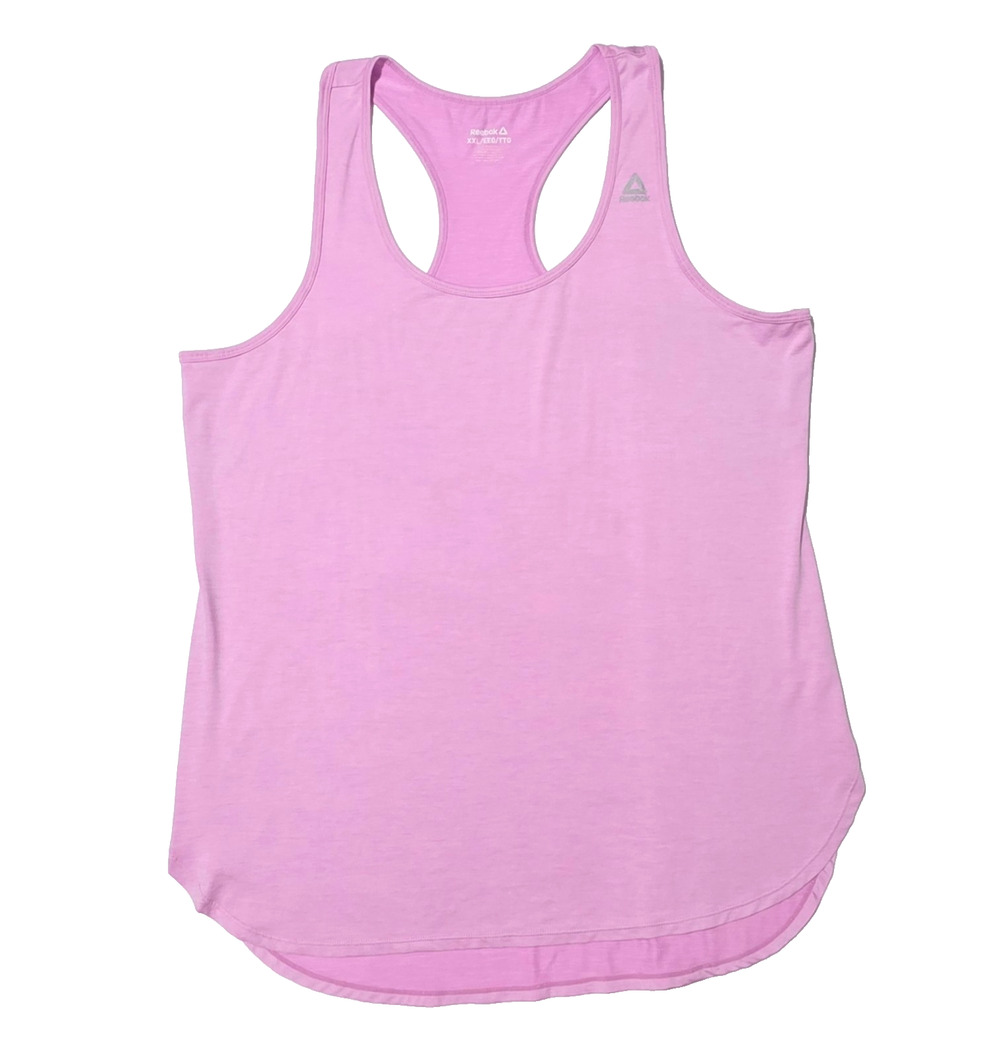 Reebok Women Pink Workout Tank Top Size XXL Athletic Gym Running Racerback